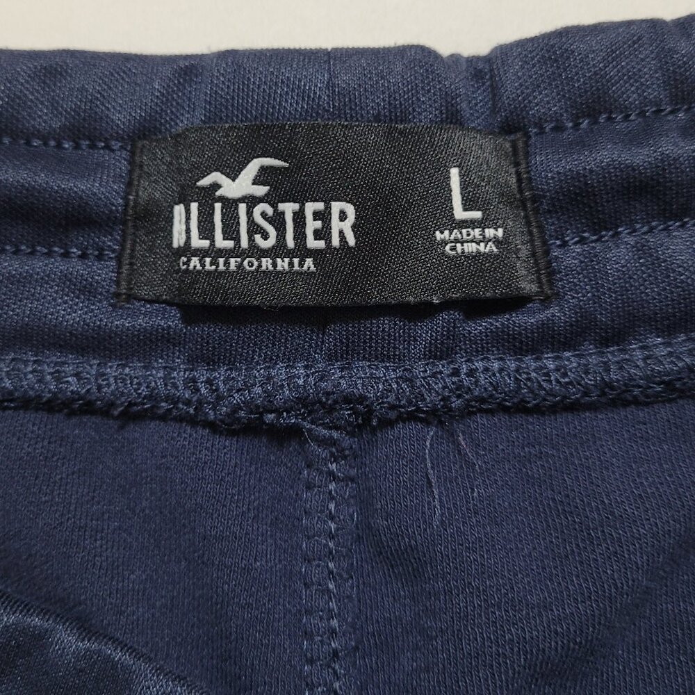 Hollister Mens Navy Track Pants Yellow Side Stripe Athletic Joggers Large Y2K - Picture 4 of 9